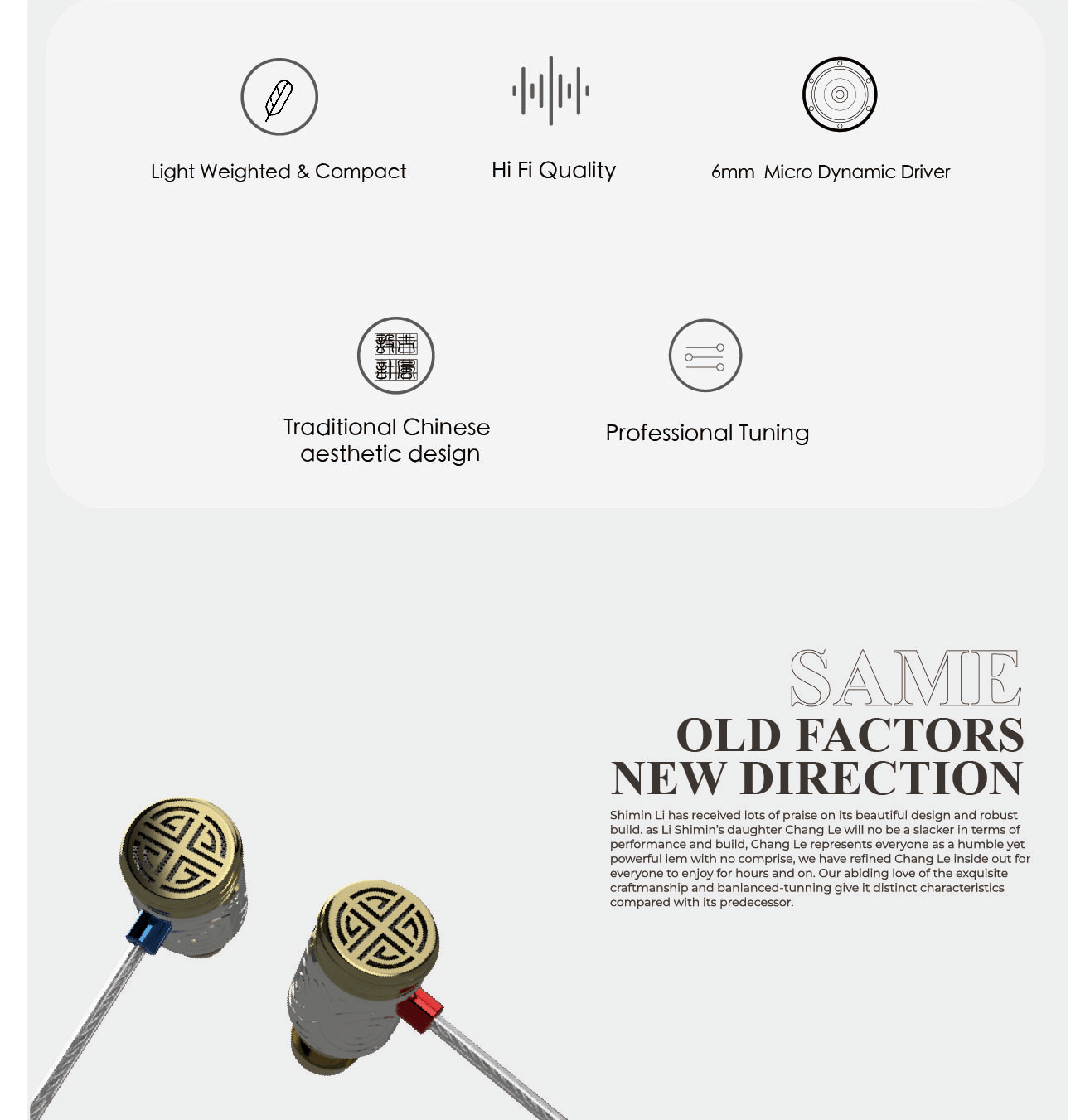 TANGZU Princess Changle Hifi in Ear Micro Dynamic Earphone