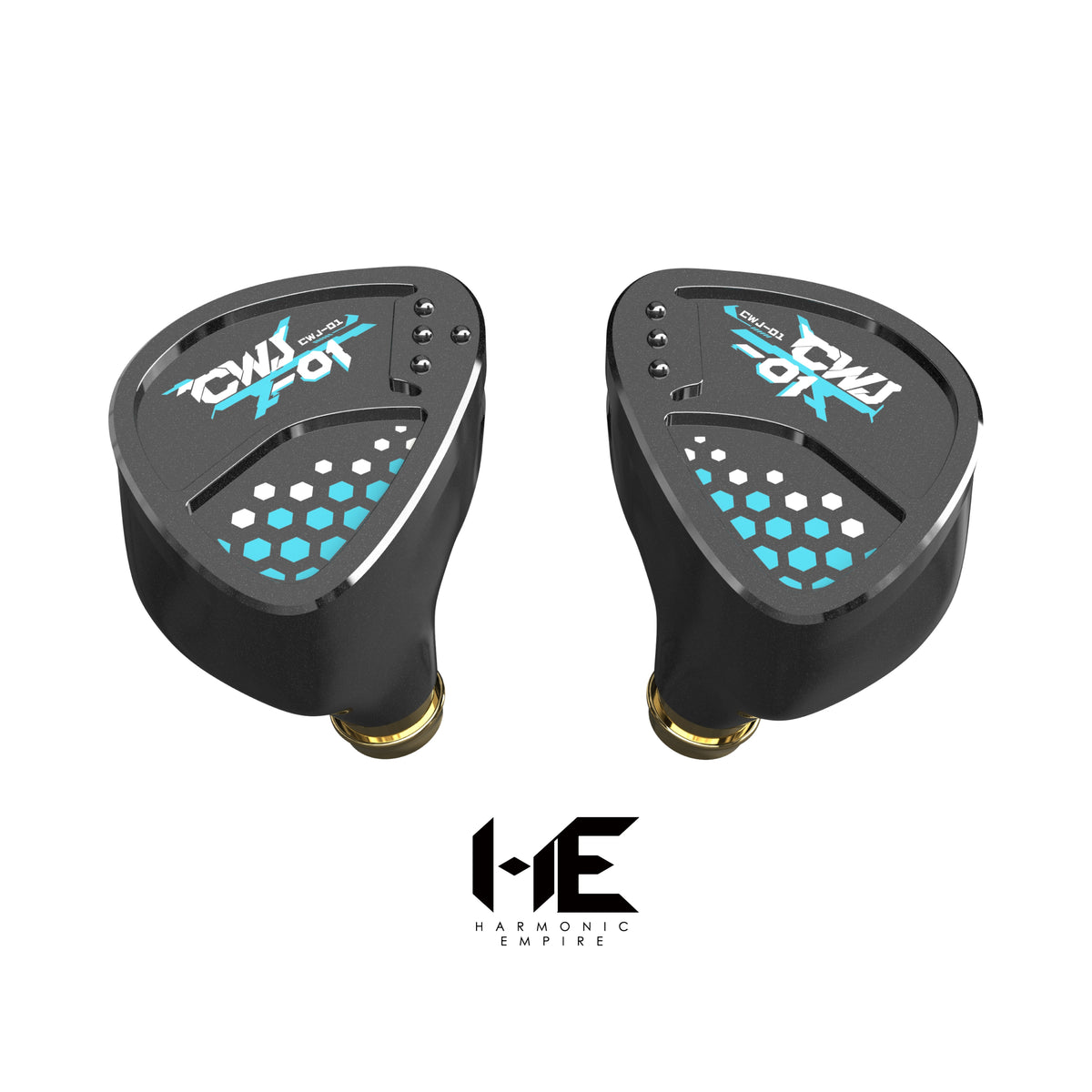 HE Cai Wenji Black Single Dynamic Driver Wired In-Ear Headphones