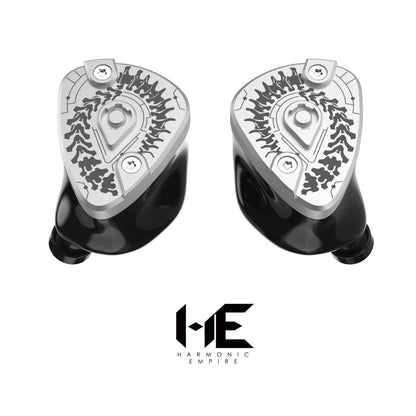 HE Bu Lianshi 1 DD + 4 BA Hybrid Configuration Wired HiFi Headphones with Replaceable Cable Design