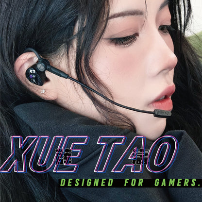 TANGZU Xue Tao 10mm Single Dynamic Driver Glass Diaphragm Unit Gaming In-Ear Monitor Headphones